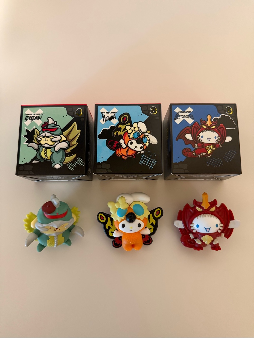 McDonald's Hello Kitty & Friends x Godzilla Happy Meal toy Bundle (Set of 3 )